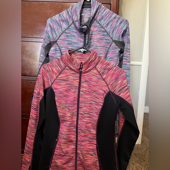 Ideology Jackets & Blazers - Ideology Women's Multi-Stripe Zip Athletic Jacket